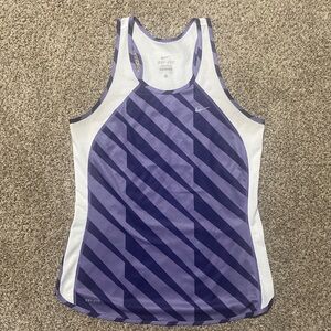 NIKE | DriFit Womens Small Purple White Tank Top